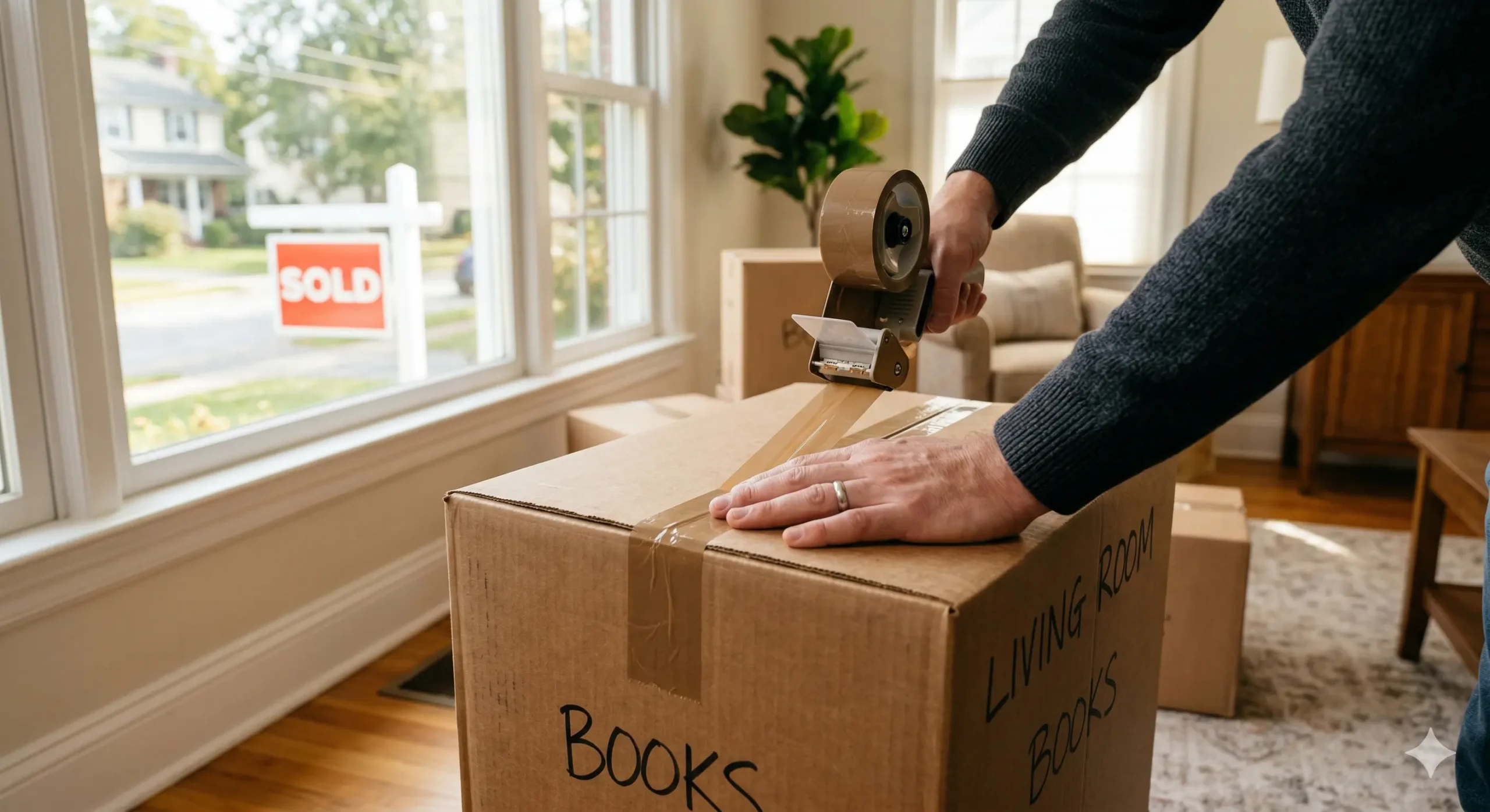 Packing moving boxes for sudden job relocation in Pennsylvania