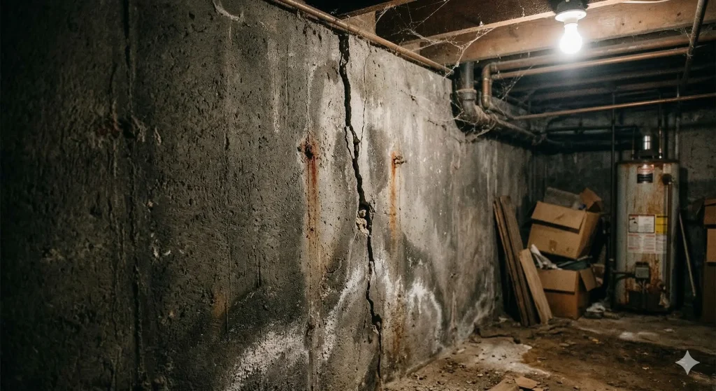 Common major repairs like foundation cracks that make a house hard to sell in PA.